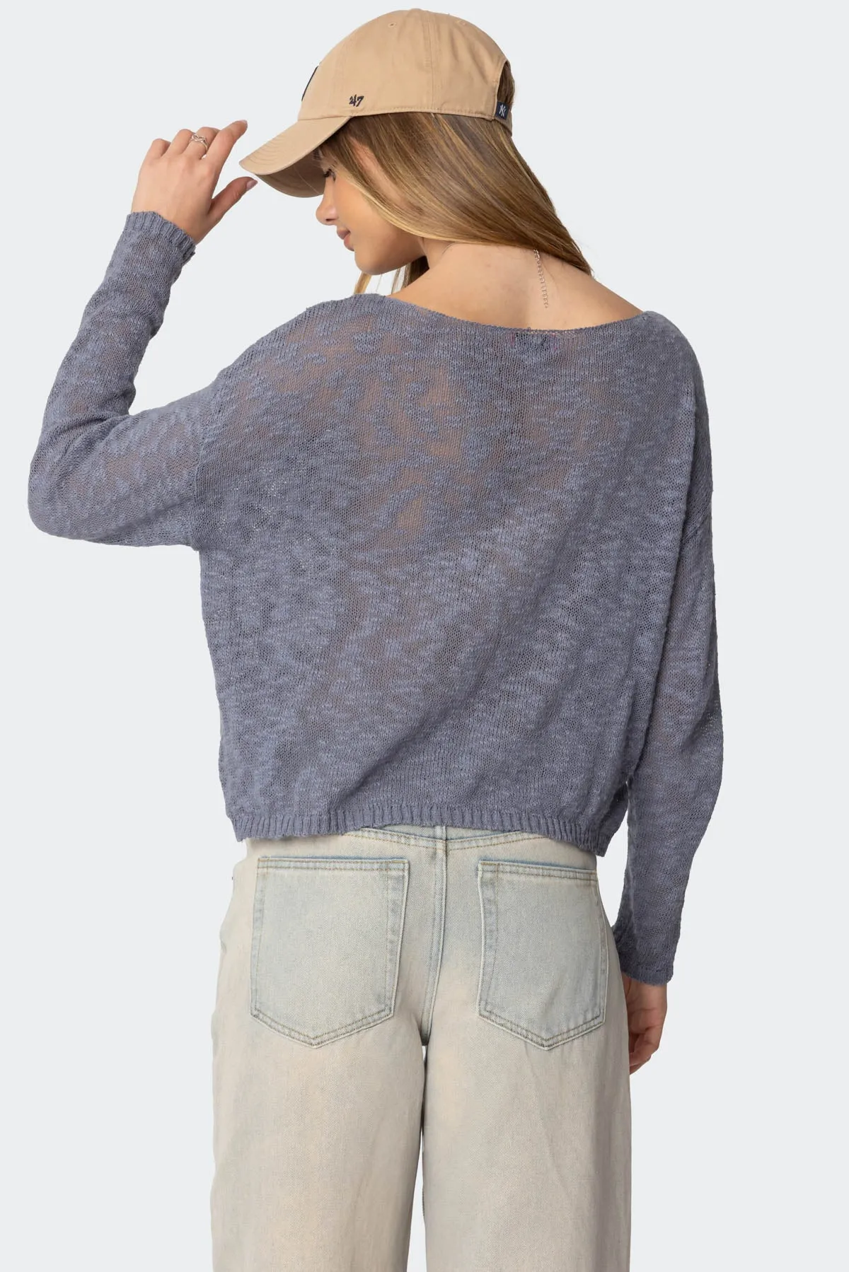 Bri Oversized Boat Neck Sweater sold by Edikted product image thumbnail 5