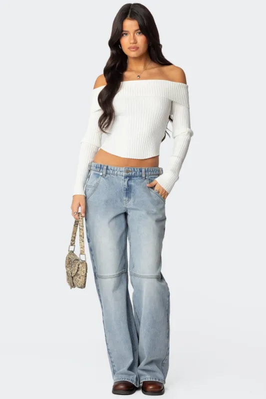 Shai Low Rise Carpenter Jeans sold by Edikted