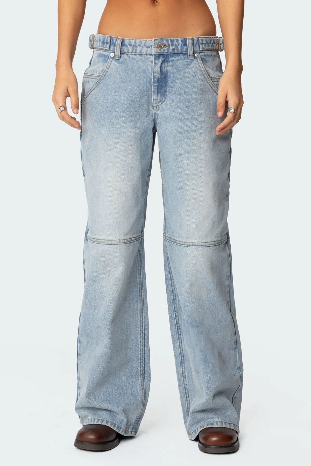 Shai Low Rise Baggy Carpenter Jeans sold by Edikted product image thumbnail 2