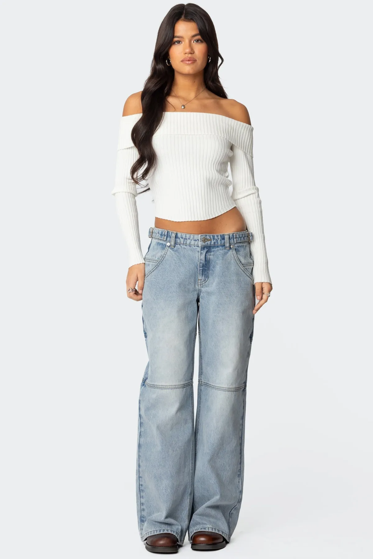 Shai Low Rise Baggy Carpenter Jeans sold by Edikted product image thumbnail 5