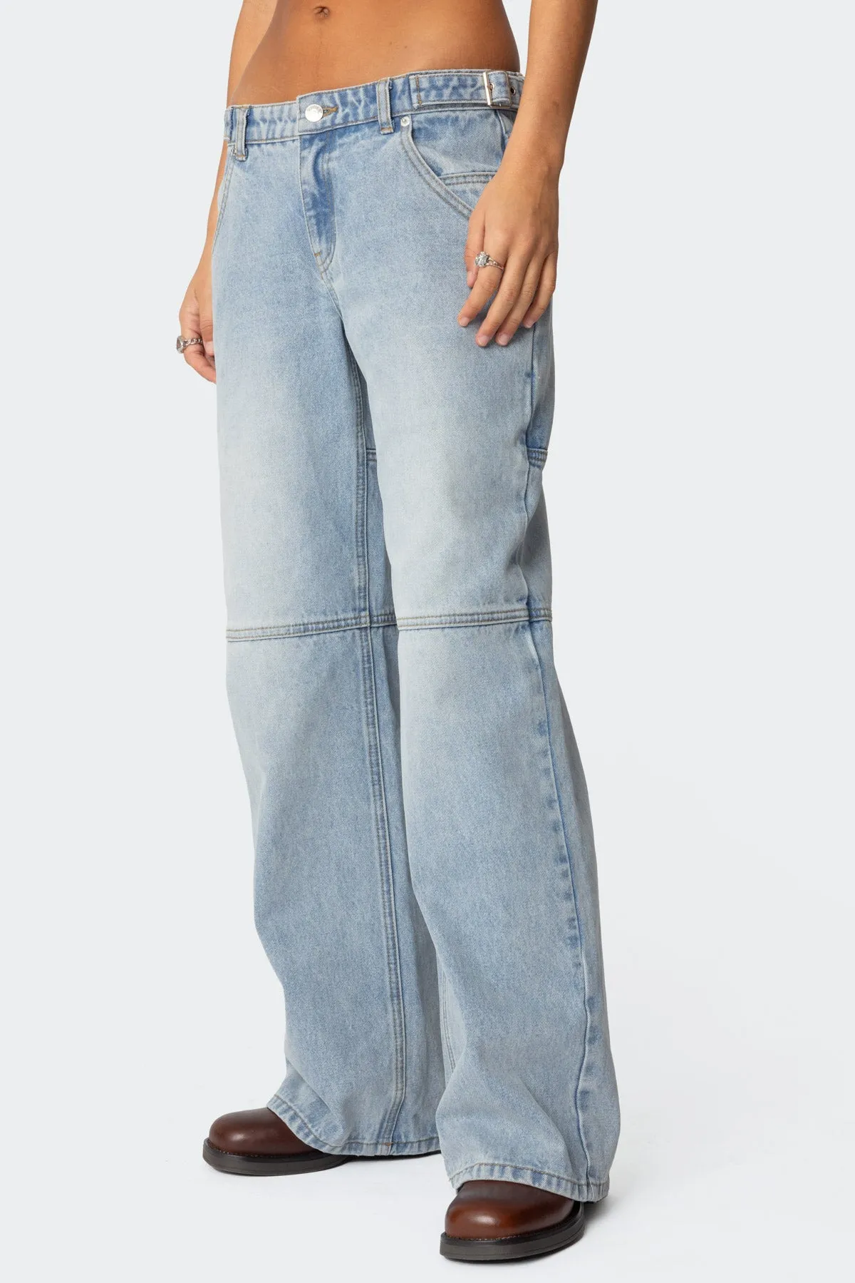 Shai Low Rise Baggy Carpenter Jeans sold by Edikted product image thumbnail 3