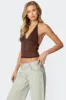 Lucie Lacey Mesh Halter Top sold by Edikted