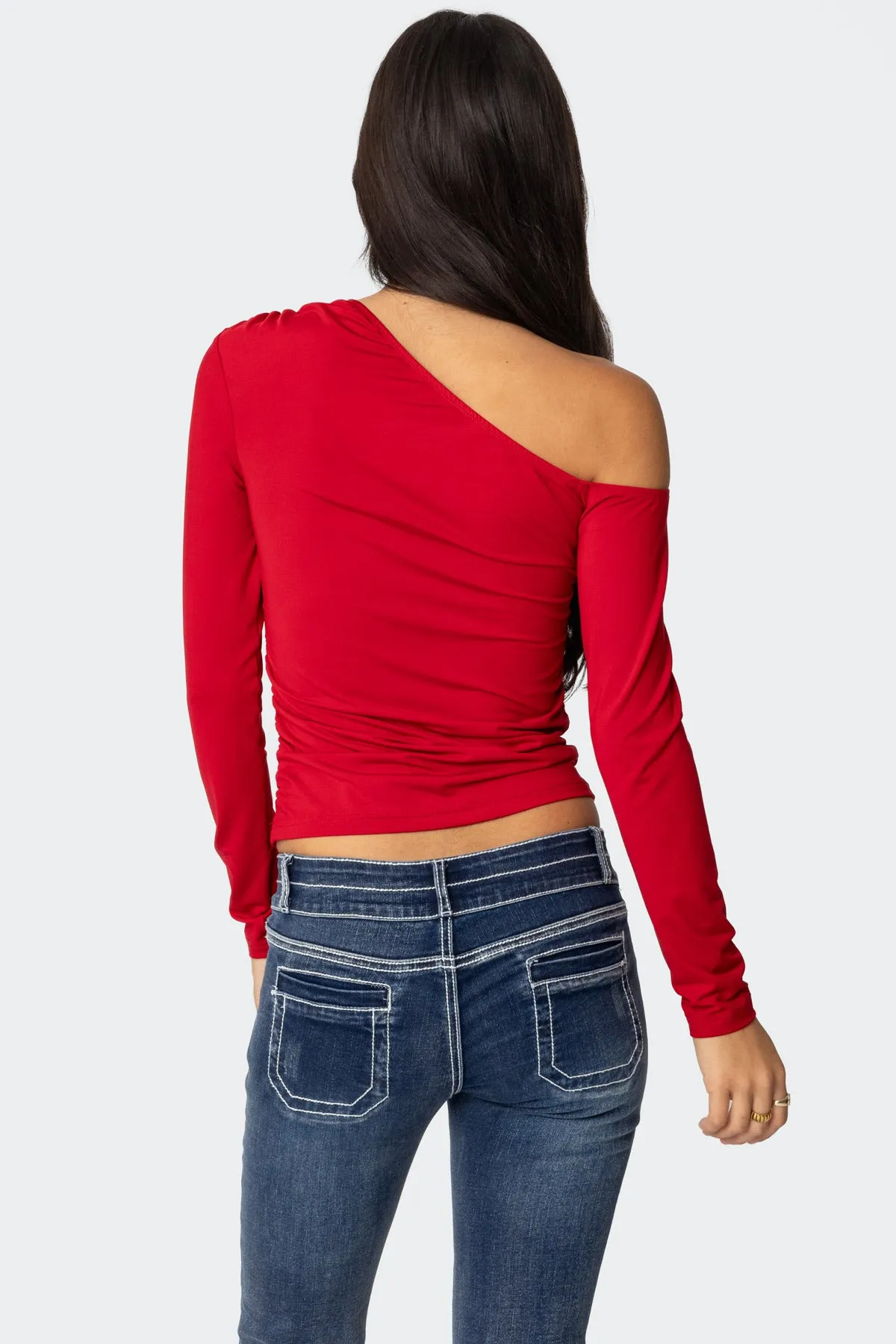 Ronnie Asymmetric Long Sleeve Top sold by Edikted product image thumbnail 5