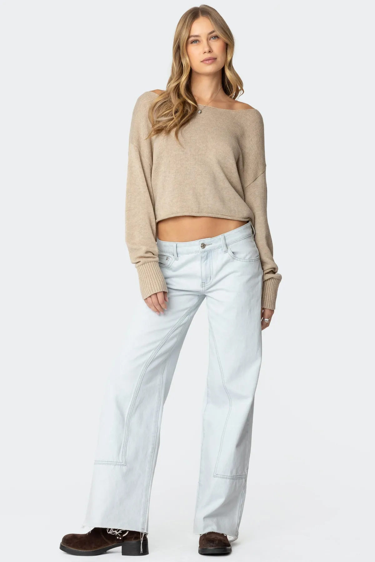 Savanna Low Rise Baggy Jeans sold by Edikted product image thumbnail 5