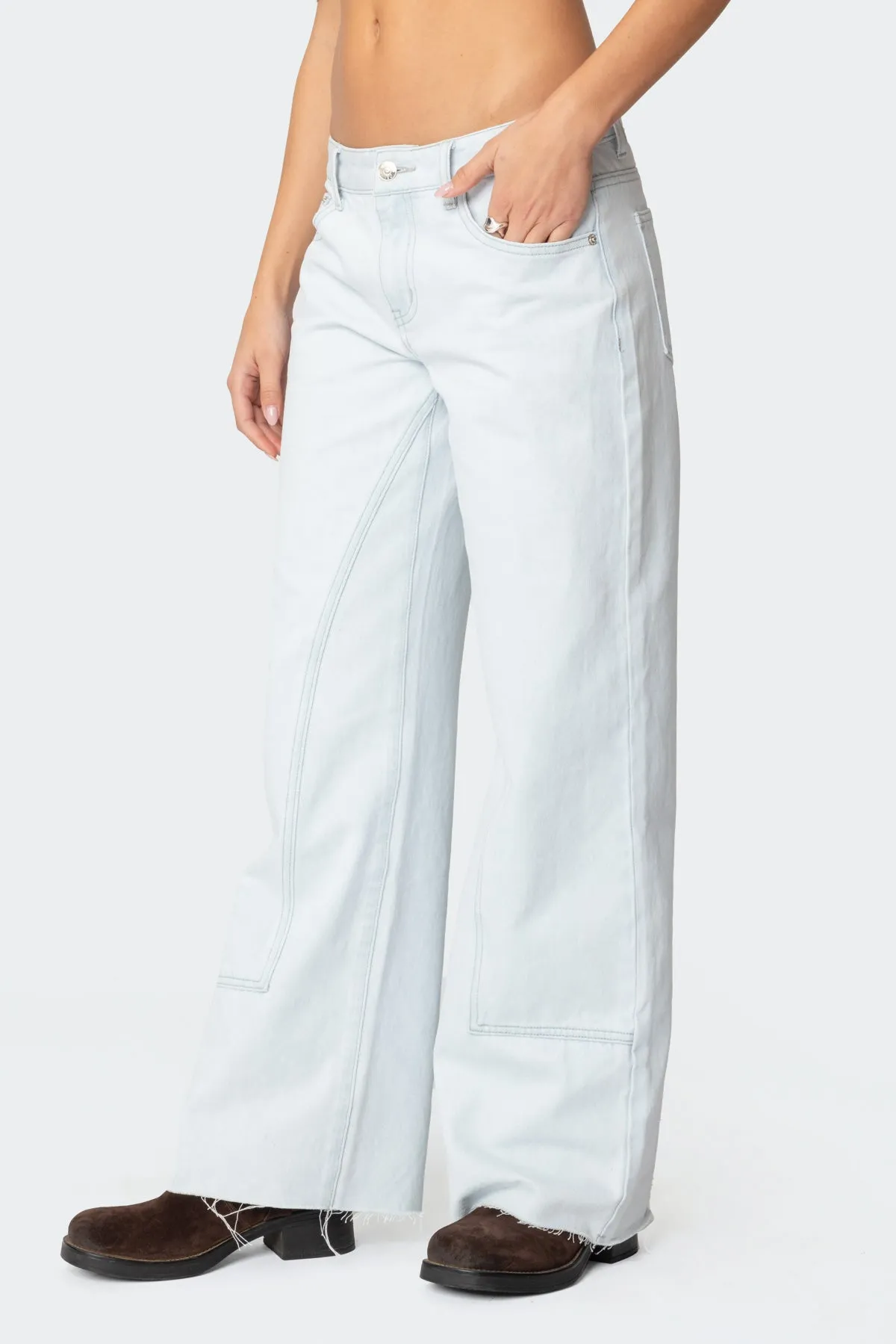 Savanna Low Rise Baggy Jeans sold by Edikted product image thumbnail 3