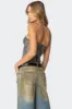 Sulivan Strapless Faux Leather Corset sold by Edikted