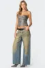 Sulivan Strapless Faux Leather Corset sold by Edikted