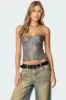 Sulivan Strapless Faux Leather Corset sold by Edikted