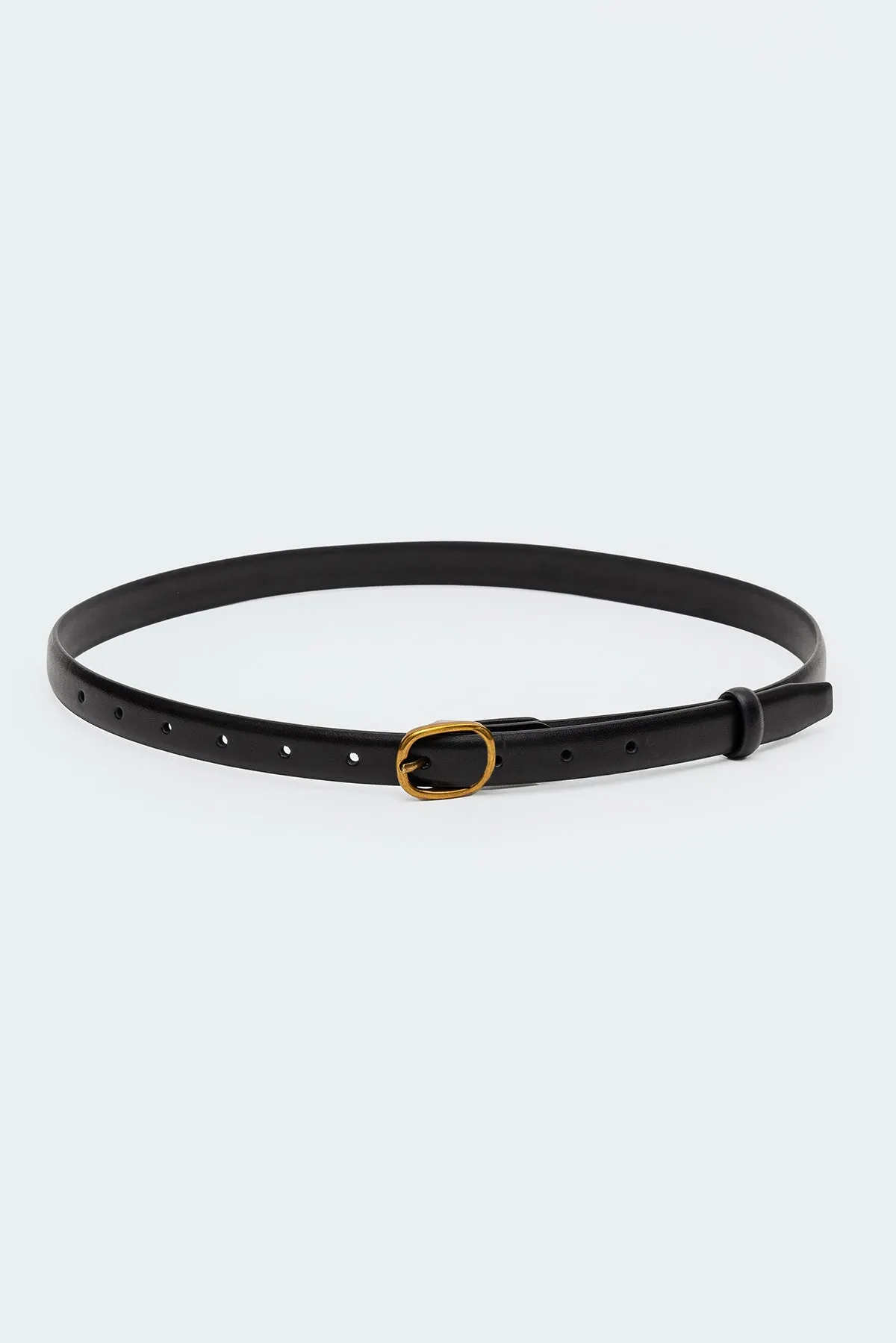Oval Buckle Faux Leather Belt sold by Edikted product image thumbnail 2