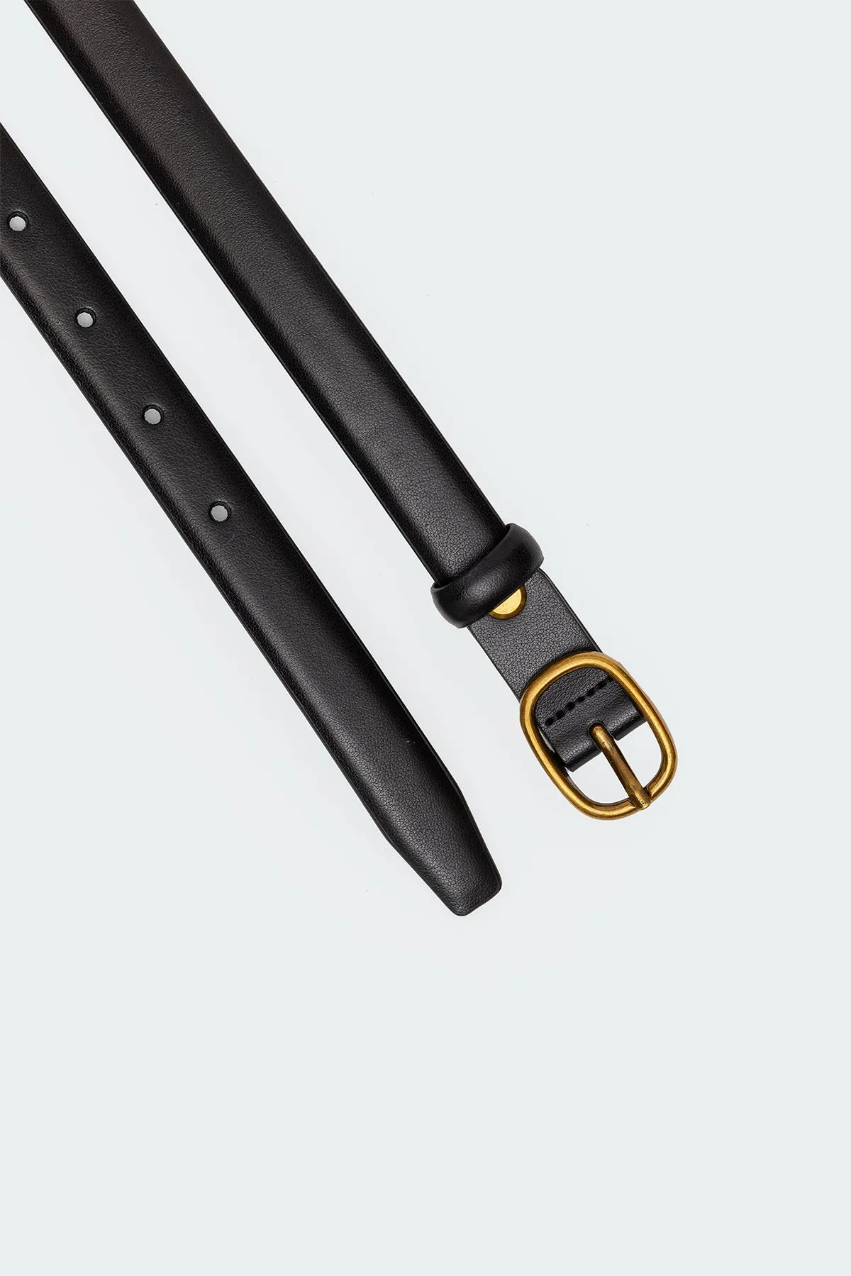 Oval Buckle Faux Leather Belt sold by Edikted product image thumbnail 3