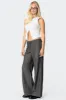 Mayla Wide Leg Pinstripe Trousers sold by Edikted