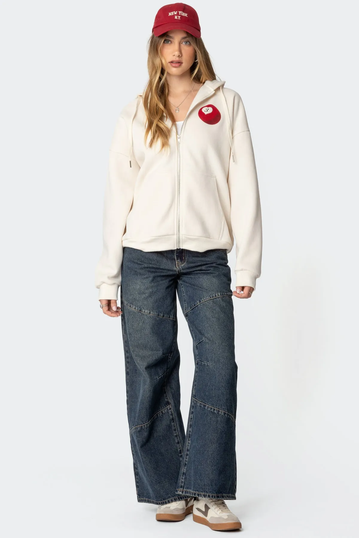 Magic 3 Oversized Zip Up Hoodie sold by Edikted product image thumbnail 2