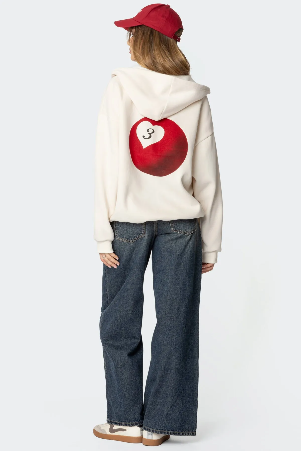 Magic 3 Oversized Zip Up Hoodie sold by Edikted product image thumbnail 5