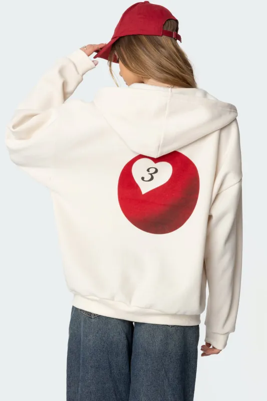 Magic 3 Oversized Zip Up Hoodie sold by Edikted