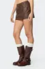 Pax Faux Leather Mini Skirt sold by Edikted