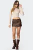 Pax Faux Leather Mini Skirt sold by Edikted