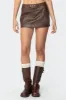 Pax Faux Leather Mini Skirt sold by Edikted