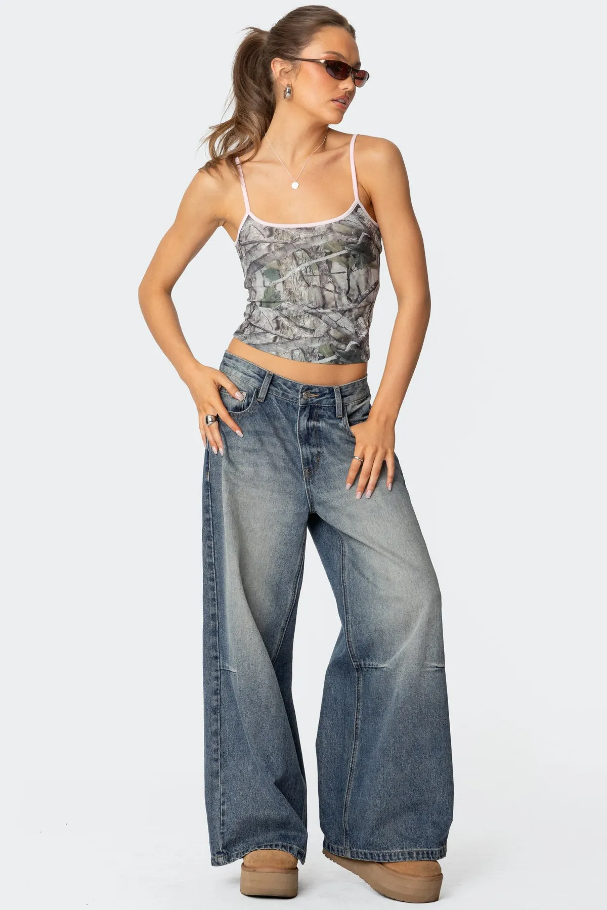 Camo Contrast Tank Top sold by Edikted product image thumbnail 4