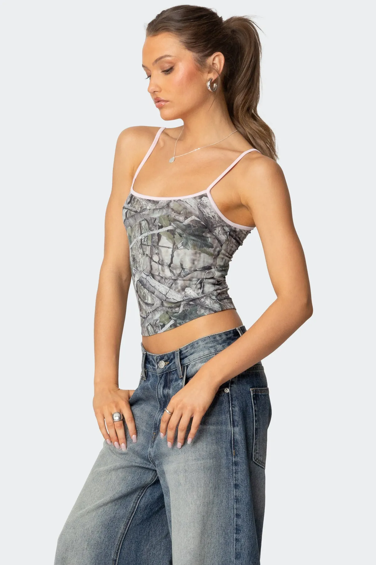 Camo Contrast Tank Top sold by Edikted product image thumbnail 3