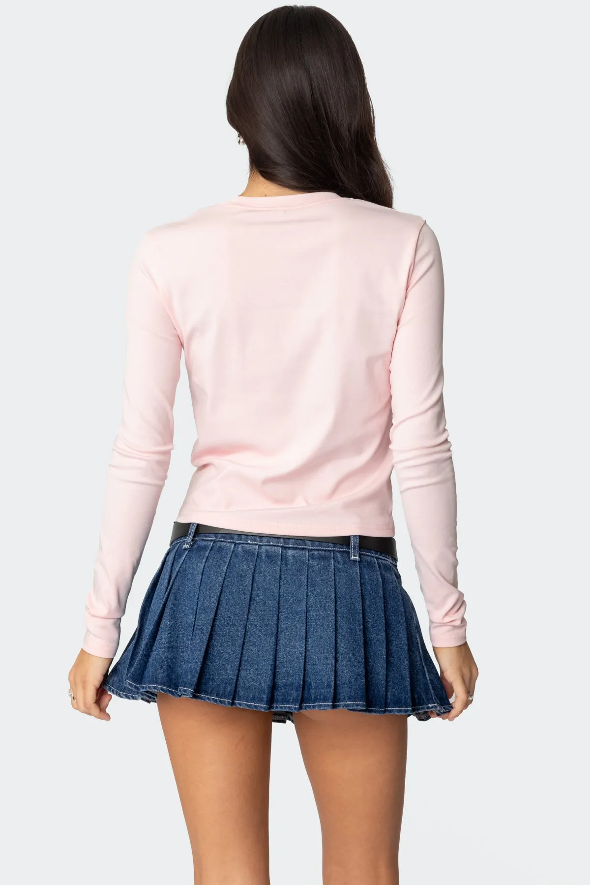 Bambi Bow Long Sleeve Top sold by Edikted product image thumbnail 4