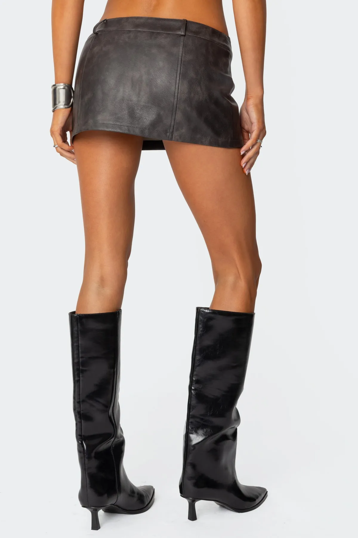 Sadaf Faux Leather Mini Skort sold by Edikted product image thumbnail 4