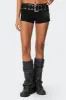 Studded Belt Denim Micro Shorts sold by Edikted