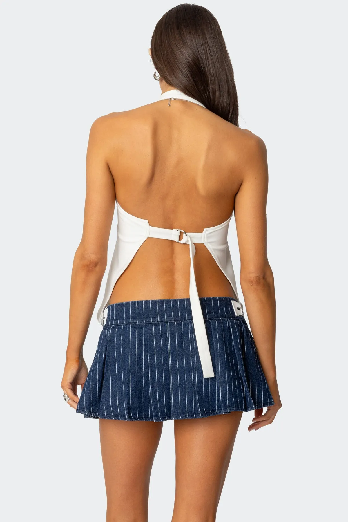 Yazi Backless Halter Top sold by Edikted product image thumbnail 3