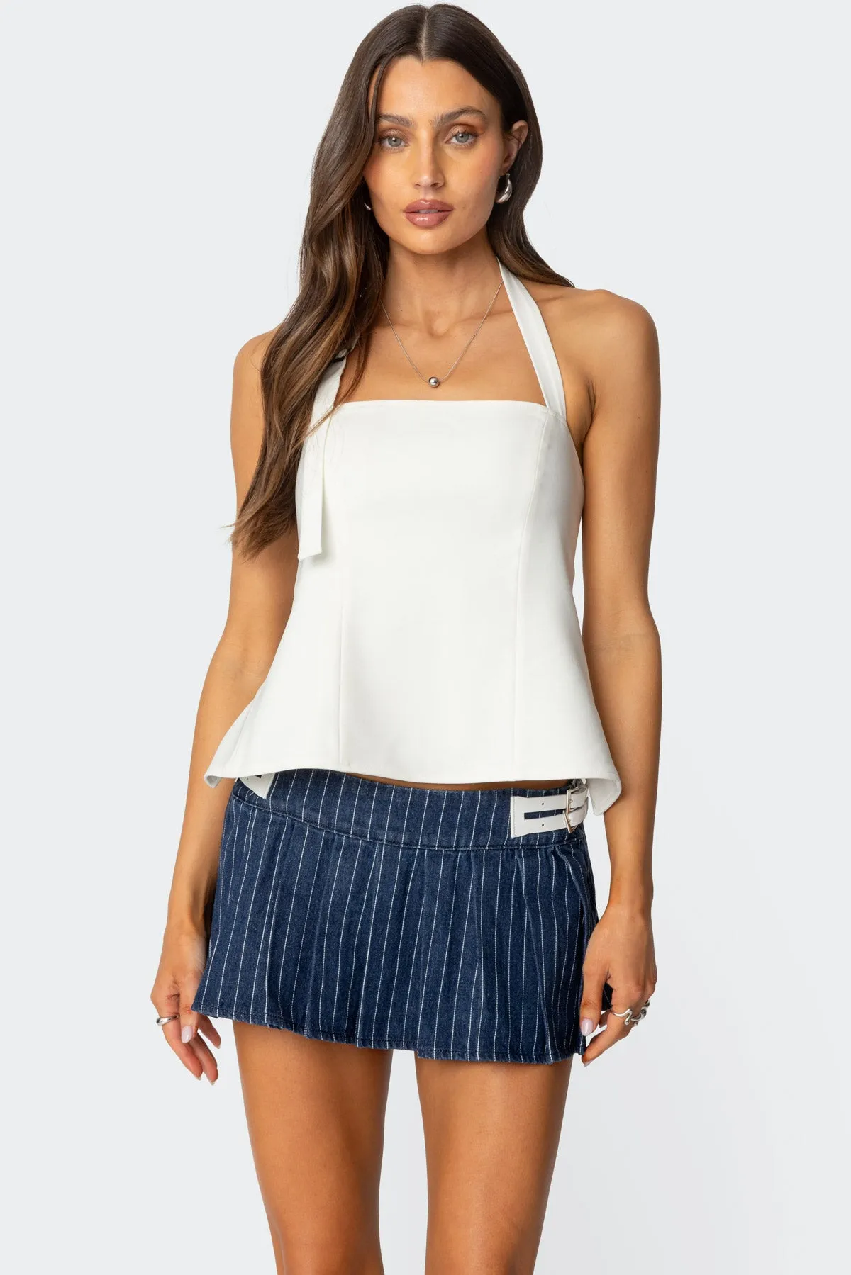 Yazi Backless Halter Top sold by Edikted