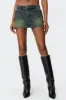 Riviere Washed Denim Mini Skirt sold by Edikted