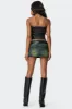 Riviere Washed Denim Mini Skirt sold by Edikted