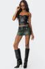 Riviere Washed Denim Mini Skirt sold by Edikted
