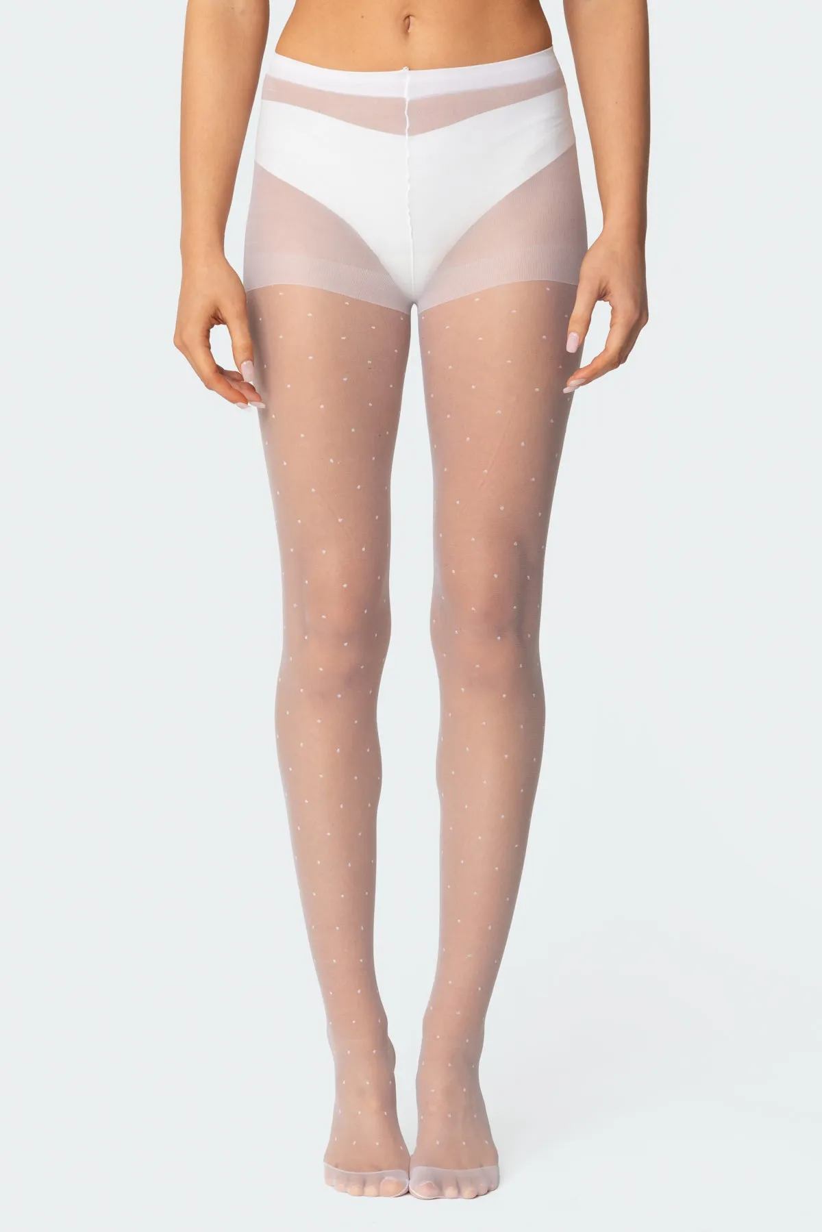 Sheer Polka Dot Tights sold by Edikted