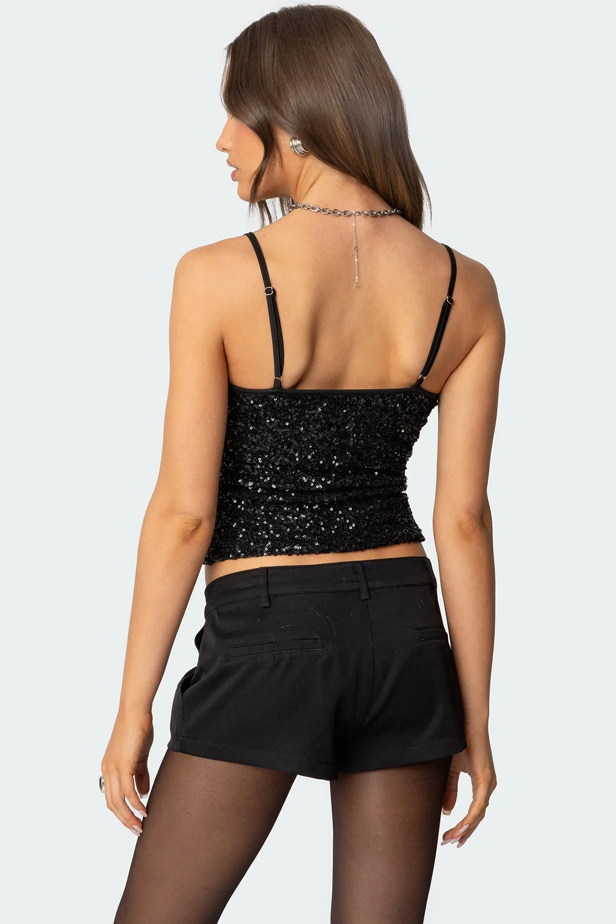 Celene Sequin Tank Top sold by Edikted product image thumbnail 5