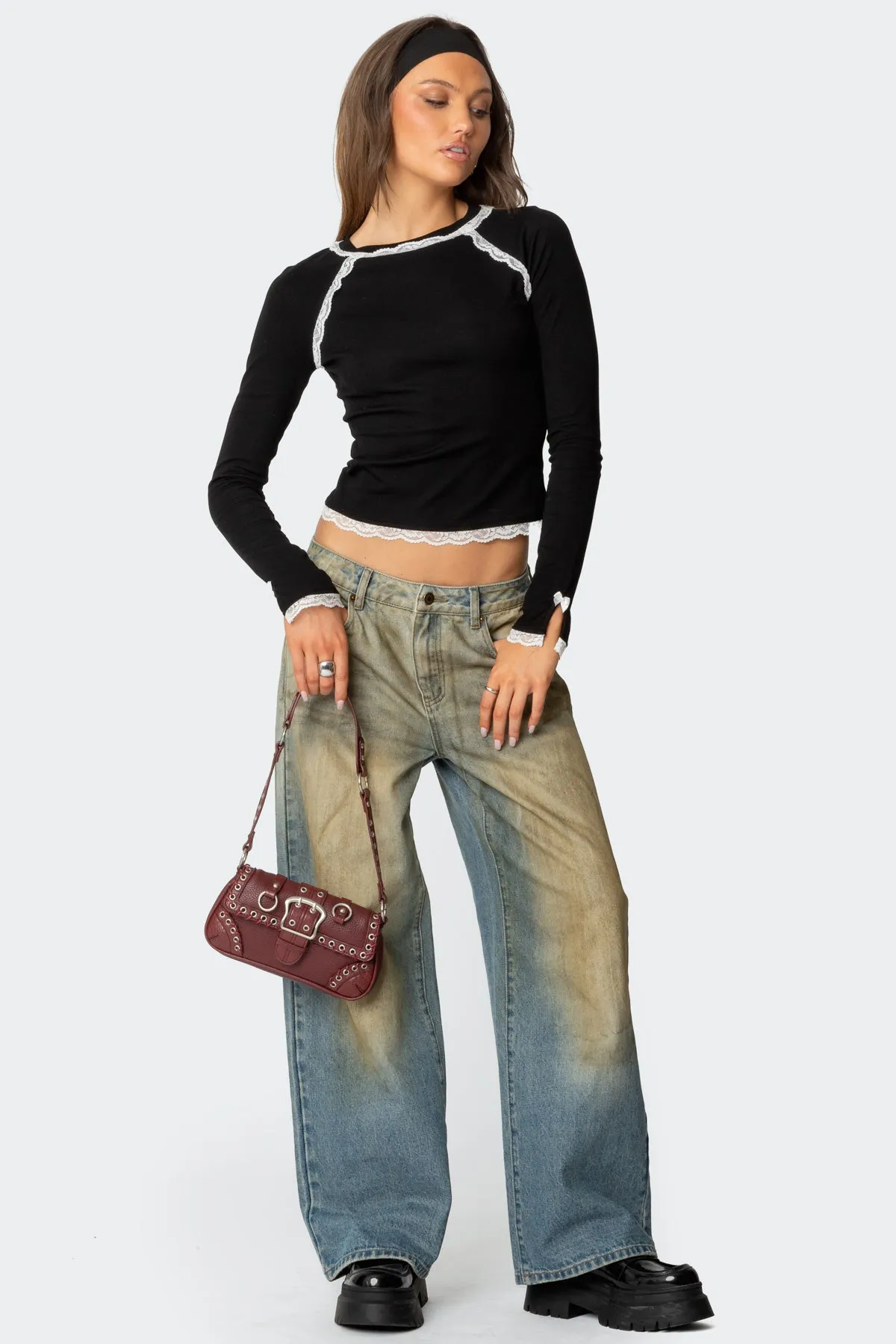 Edith Lacey Ribbed Top sold by Edikted product image thumbnail 2
