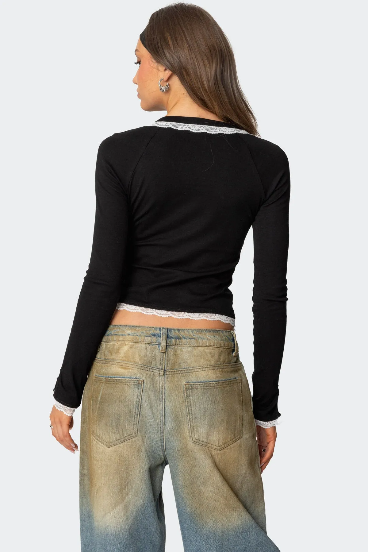 Edith Lacey Ribbed Top sold by Edikted product image thumbnail 5