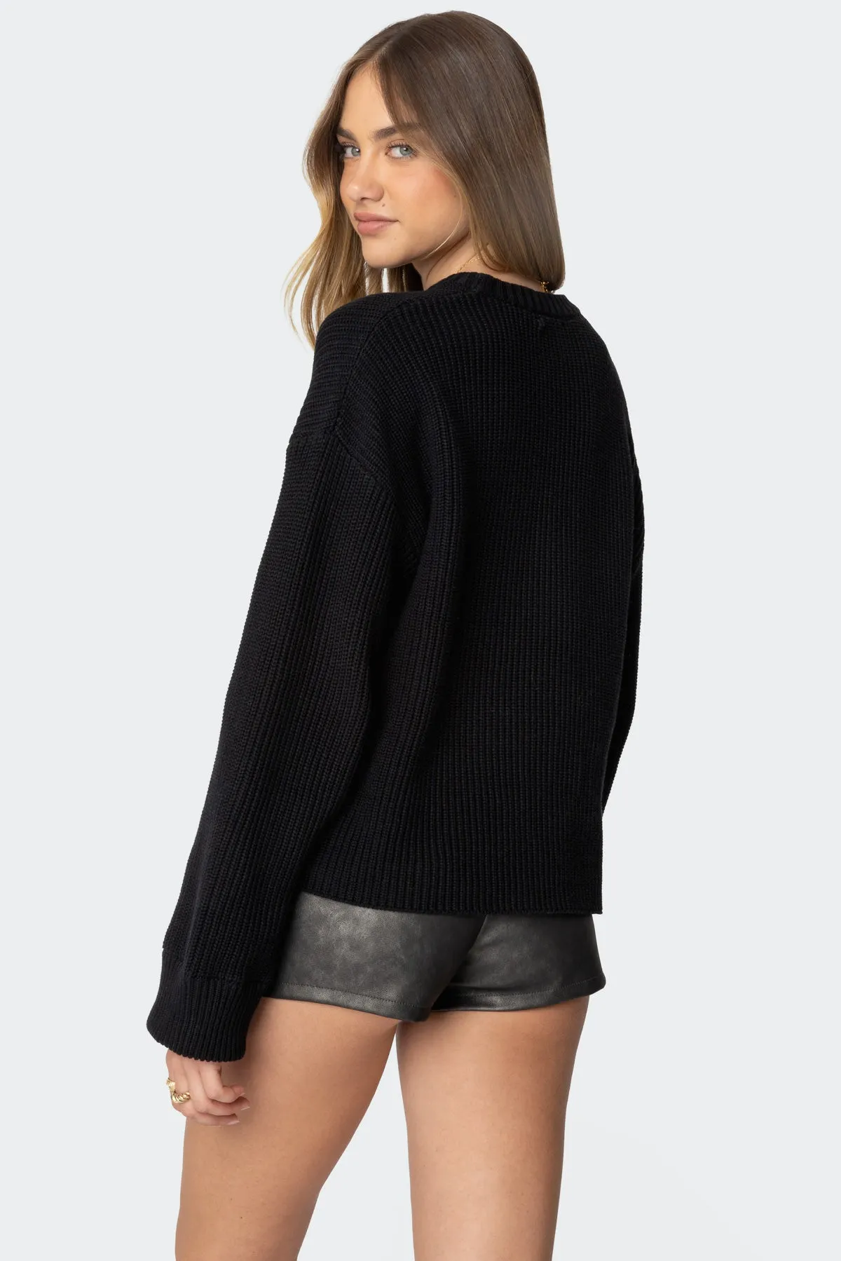 Marleen Oversized Knit Sweater sold by Edikted product image thumbnail 5