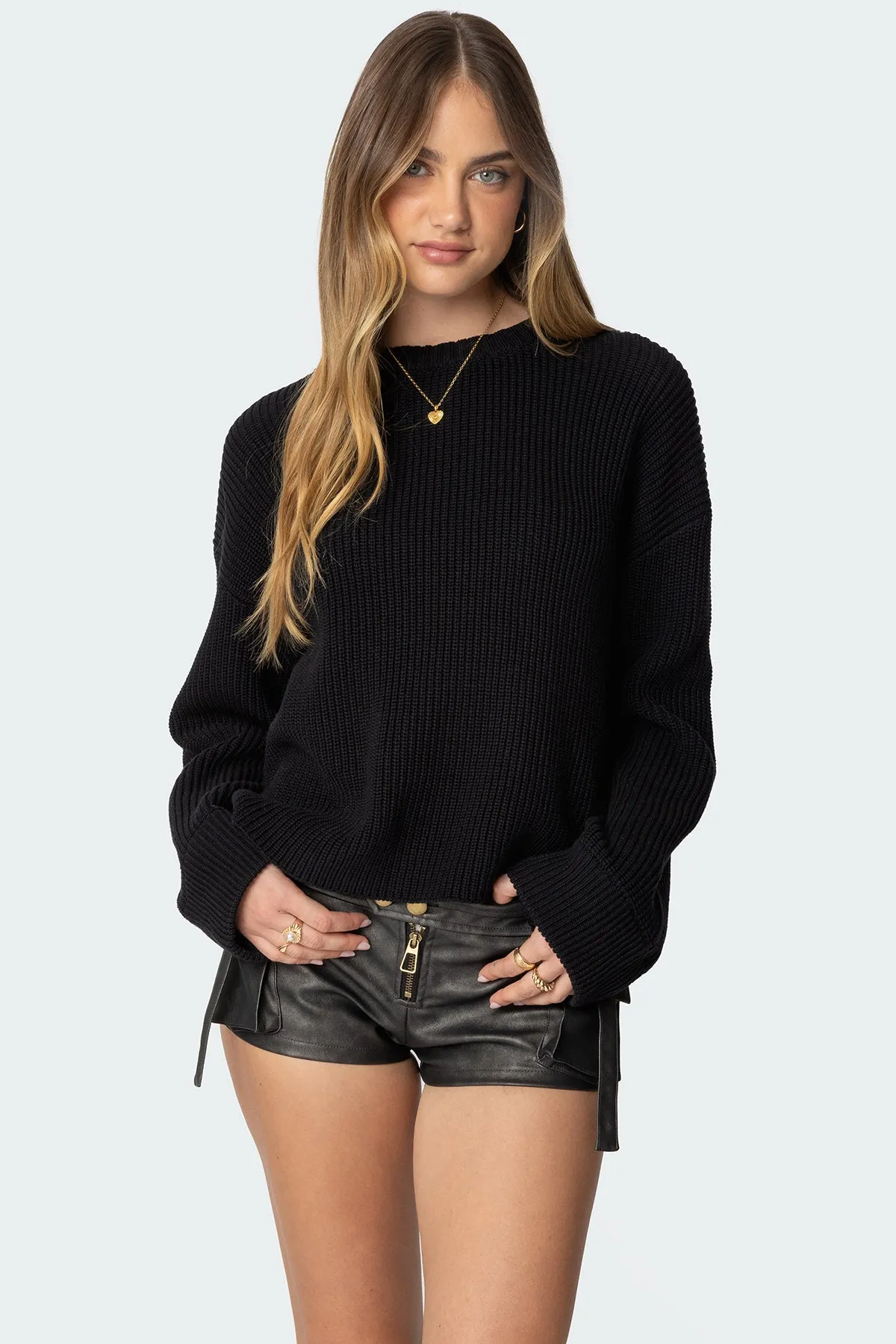 Marleen Oversized Knit Sweater sold by Edikted