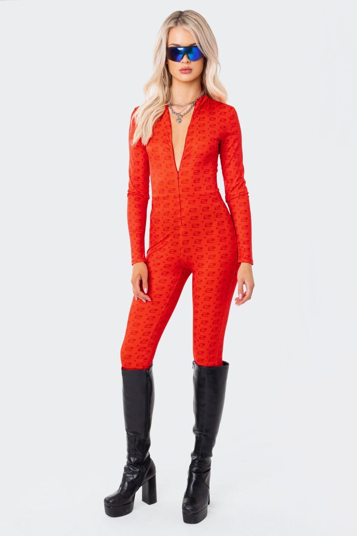 E* Monogram Jumpsuit sold by Edikted product image thumbnail 2