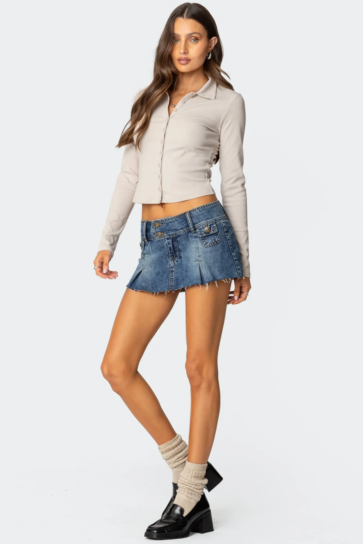 Darin Button Up Top sold by Edikted product image thumbnail 4