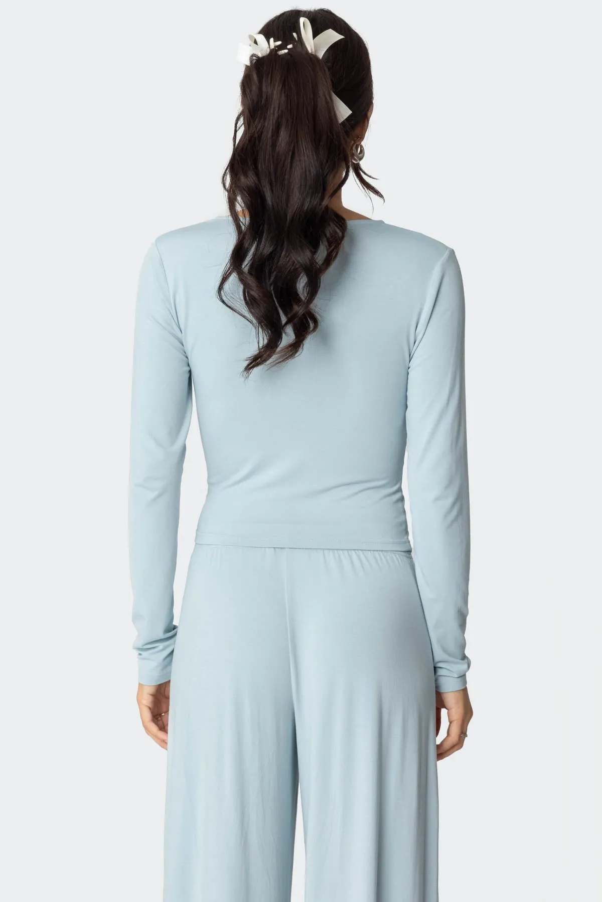 Kait Henley Top sold by Edikted product image thumbnail 4