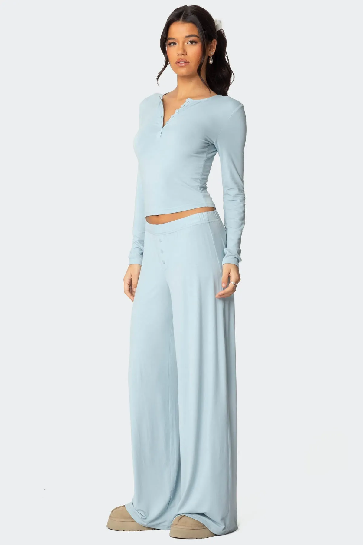 Kait Henley Top sold by Edikted product image thumbnail 3
