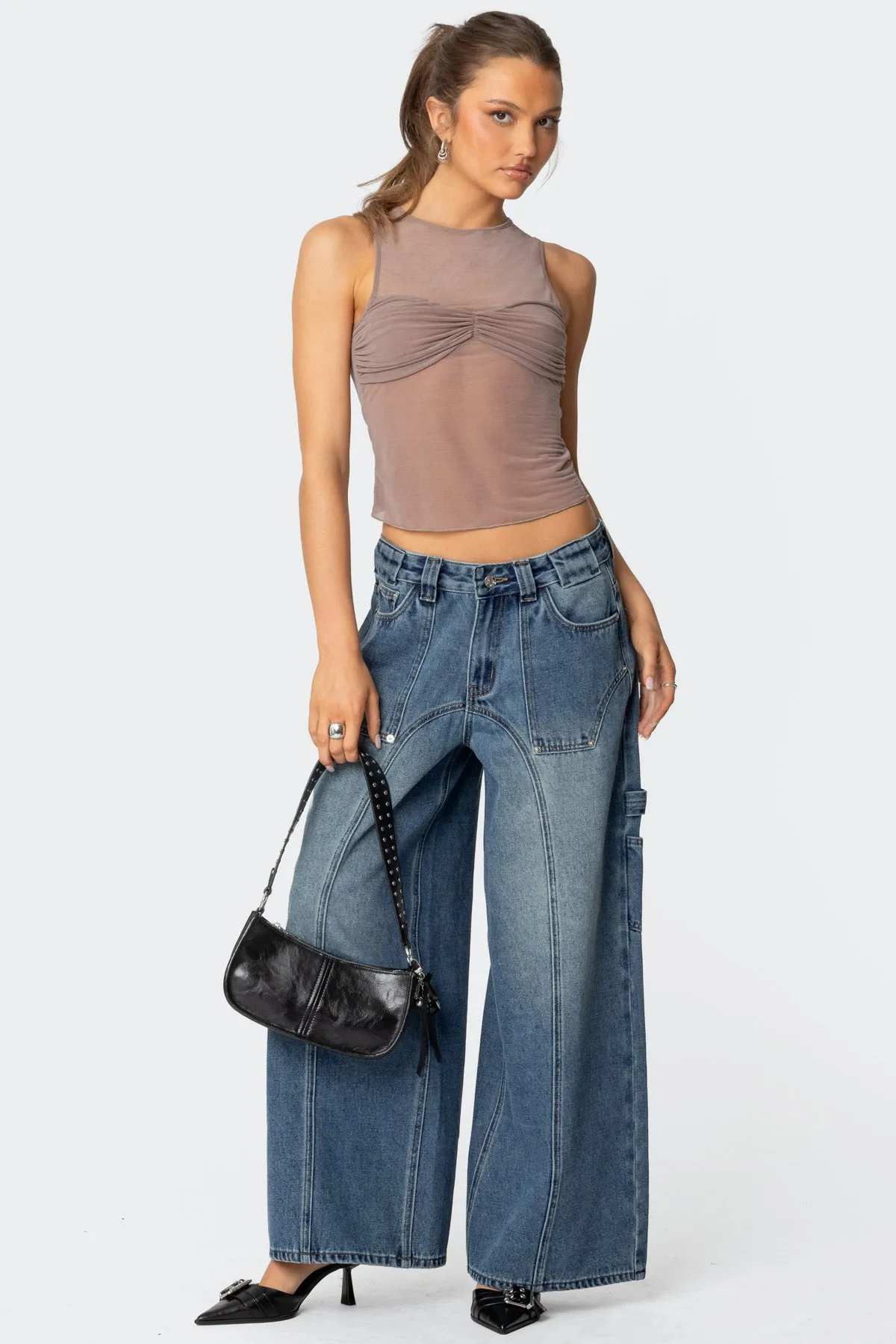 Erica Sheer Gathered Top sold by Edikted product image thumbnail 3