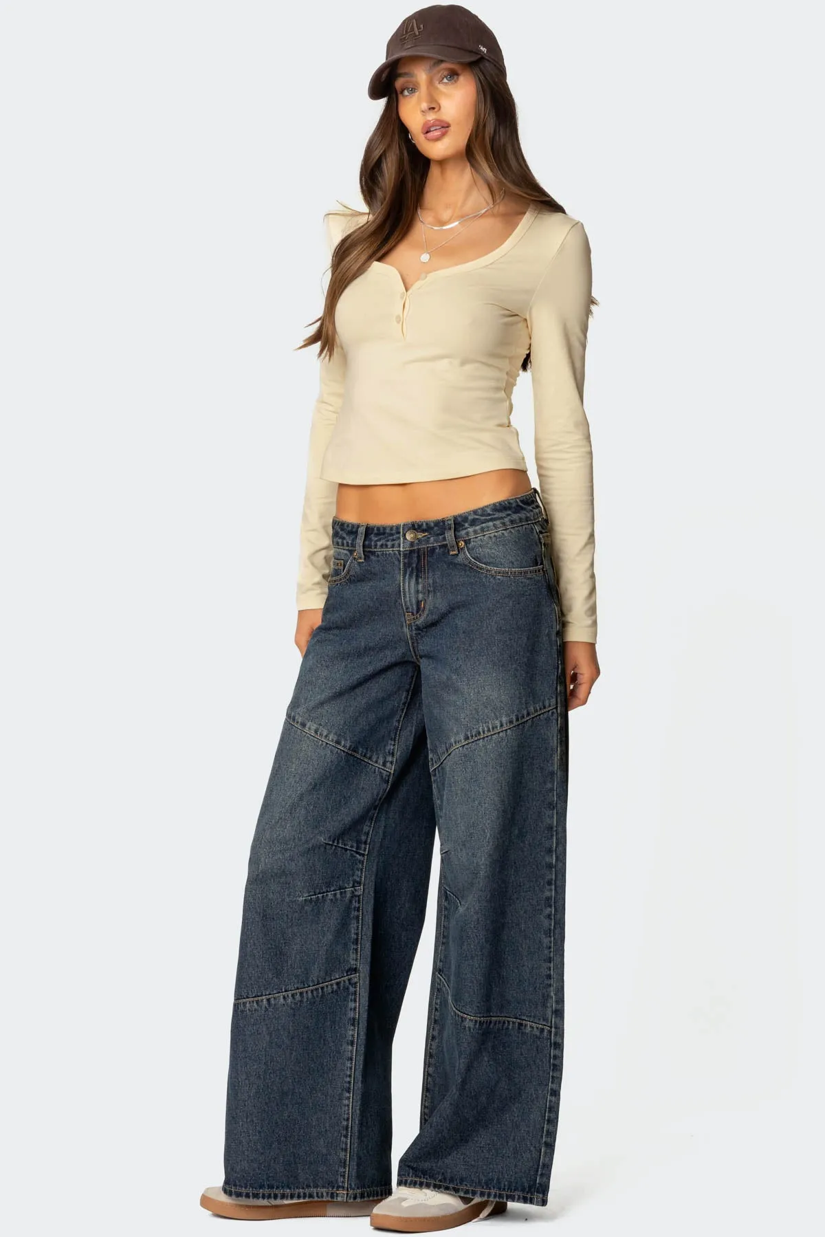 Leah Henley Top sold by Edikted product image thumbnail 4