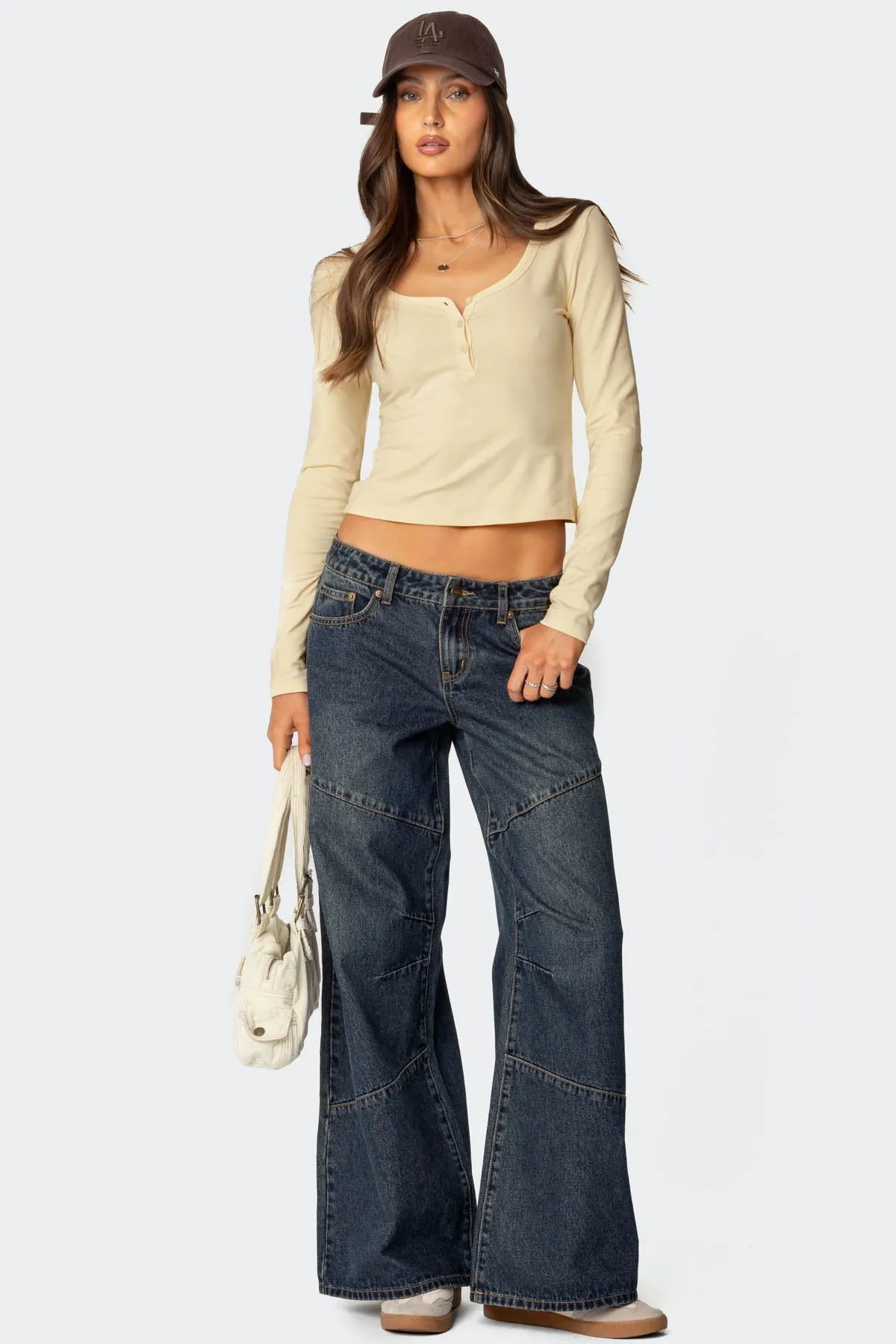 Leah Henley Top sold by Edikted product image thumbnail 2