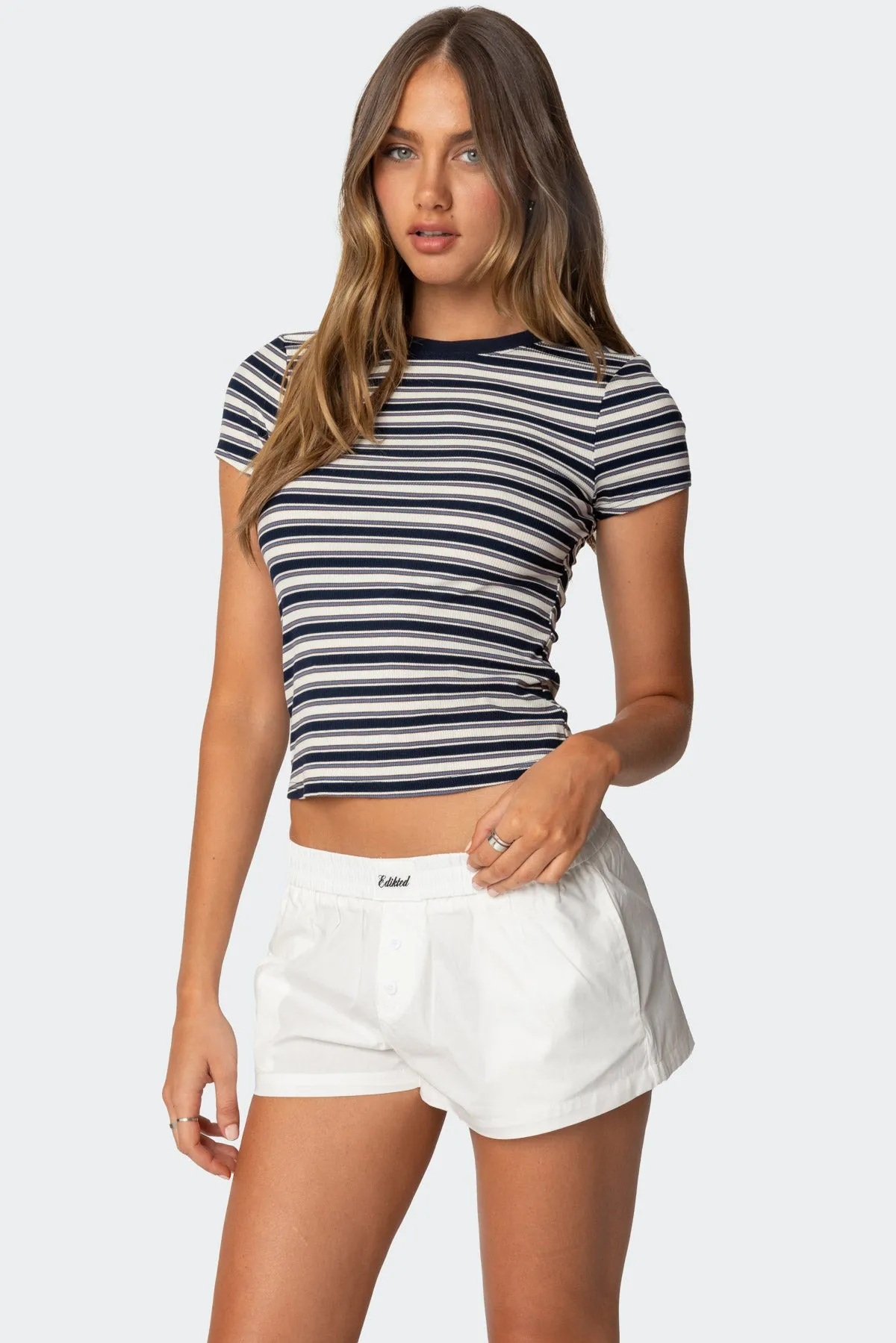 Arlyn Striped T Shirt sold by Edikted product image thumbnail 3