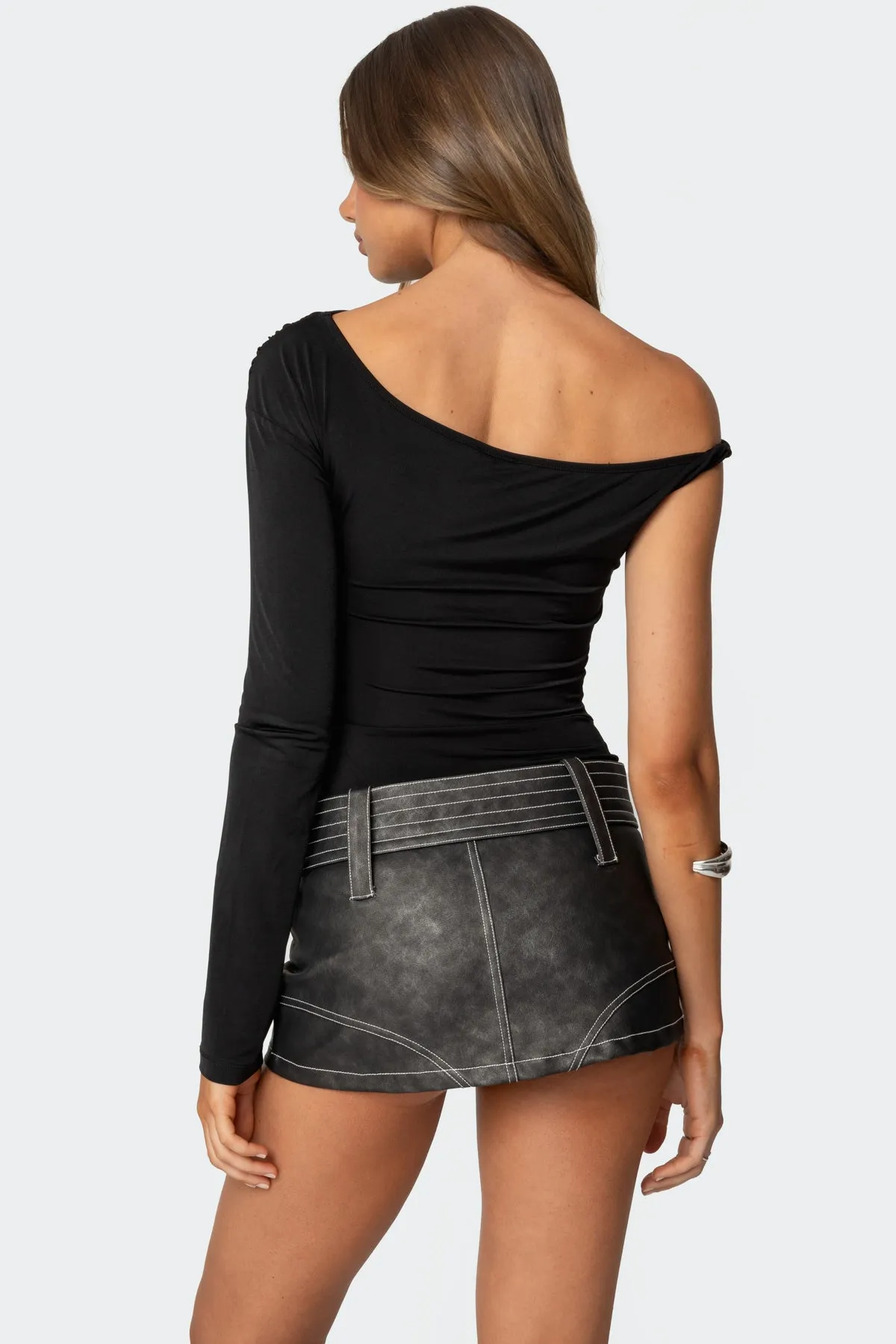 Asymmetric Off Shoulder Bodysuit sold by Edikted product image thumbnail 5