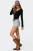 Jonah Long Sleeve V Neck Bodysuit sold by Edikted
