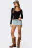 Jonah Long Sleeve V Neck Bodysuit sold by Edikted