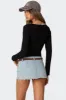 Jonah Long Sleeve V Neck Bodysuit sold by Edikted