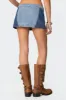 Reni Contrast Zip Denim Mini Skirt sold by Edikted